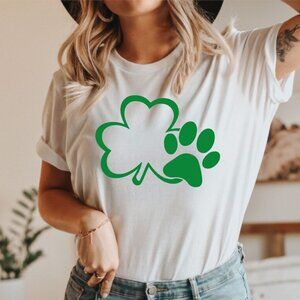 Dog St Patricks Day Shirt, Lucky Paw Shirt, Cute St Patricks Dog Shirt